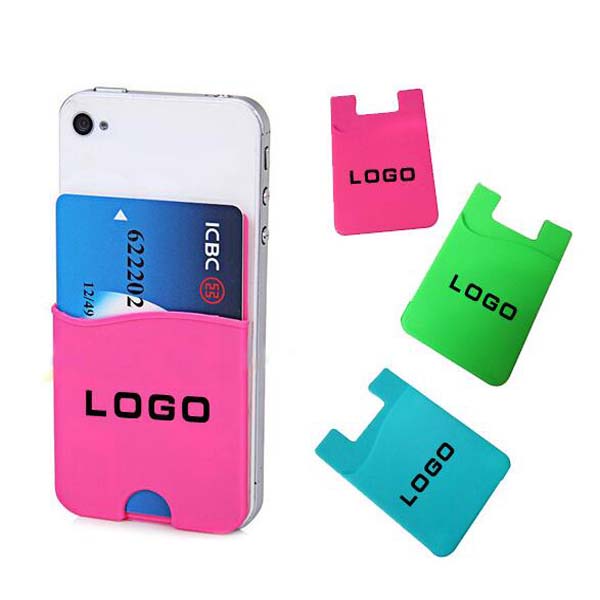 Téléphone cellulaire silicone portefeuille autocollant avec support de carte de crédit