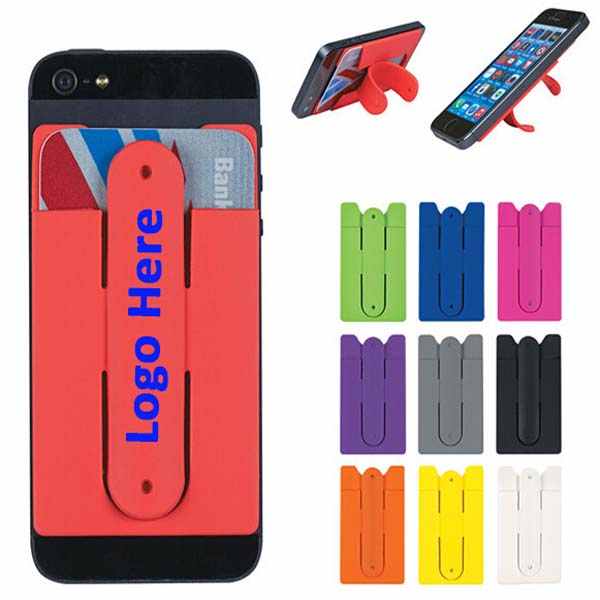 2-in-1 Silicone Stand Phone Card Wallet