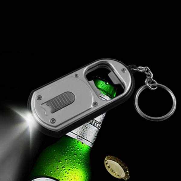 Porte-clefs bière peut décapsuleur Led Flash Light