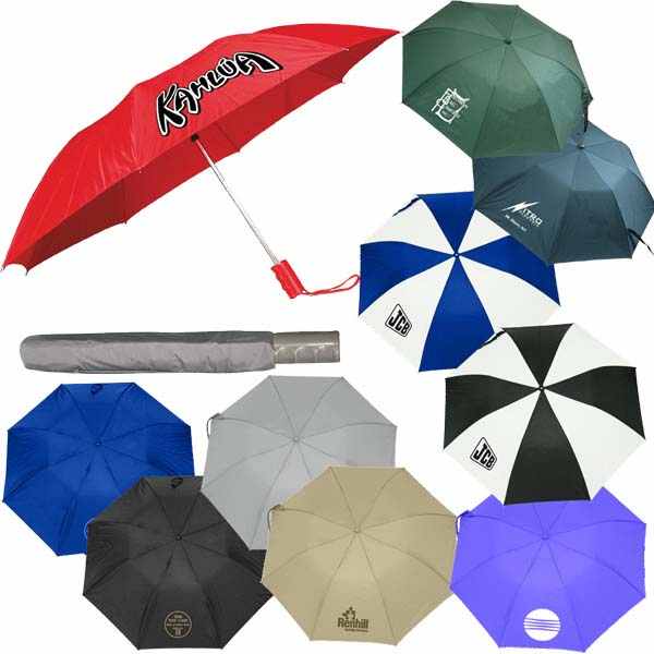 Promozionale automatico ombrello aperto pieghevole con il caso