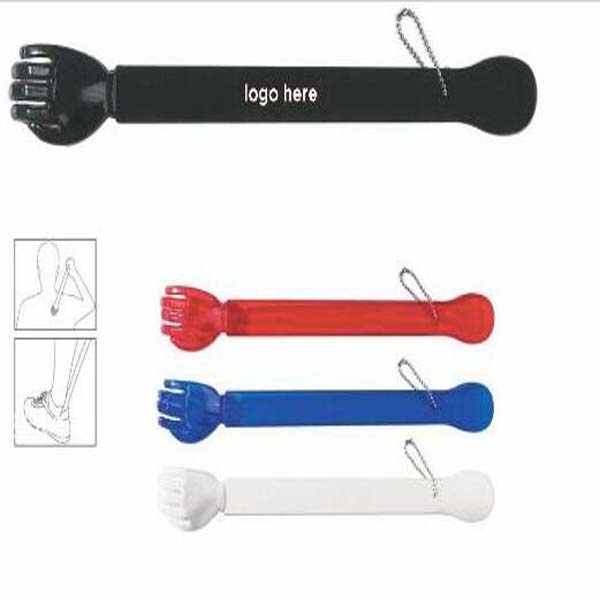 Plastic Back Scratcher Long Plastic shoe horn With Chain